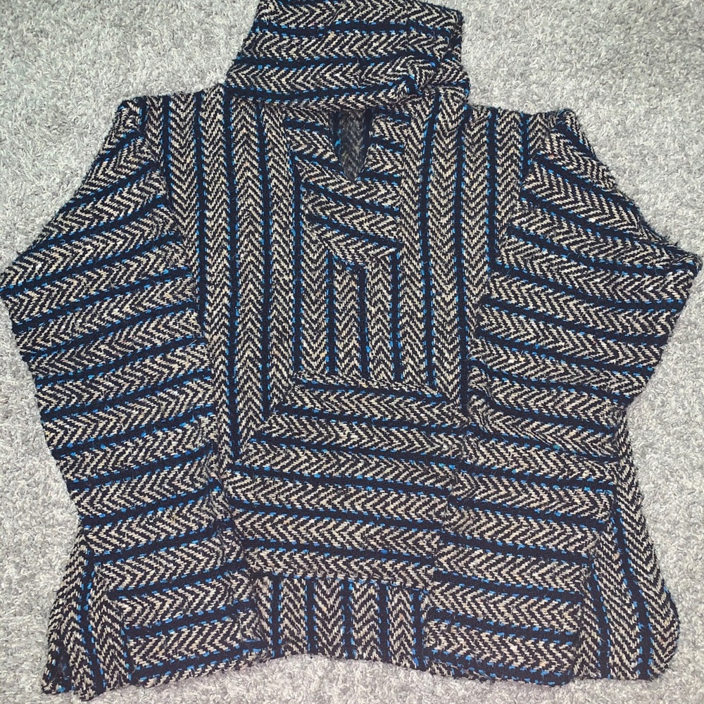 Black and blue Baja hoodie